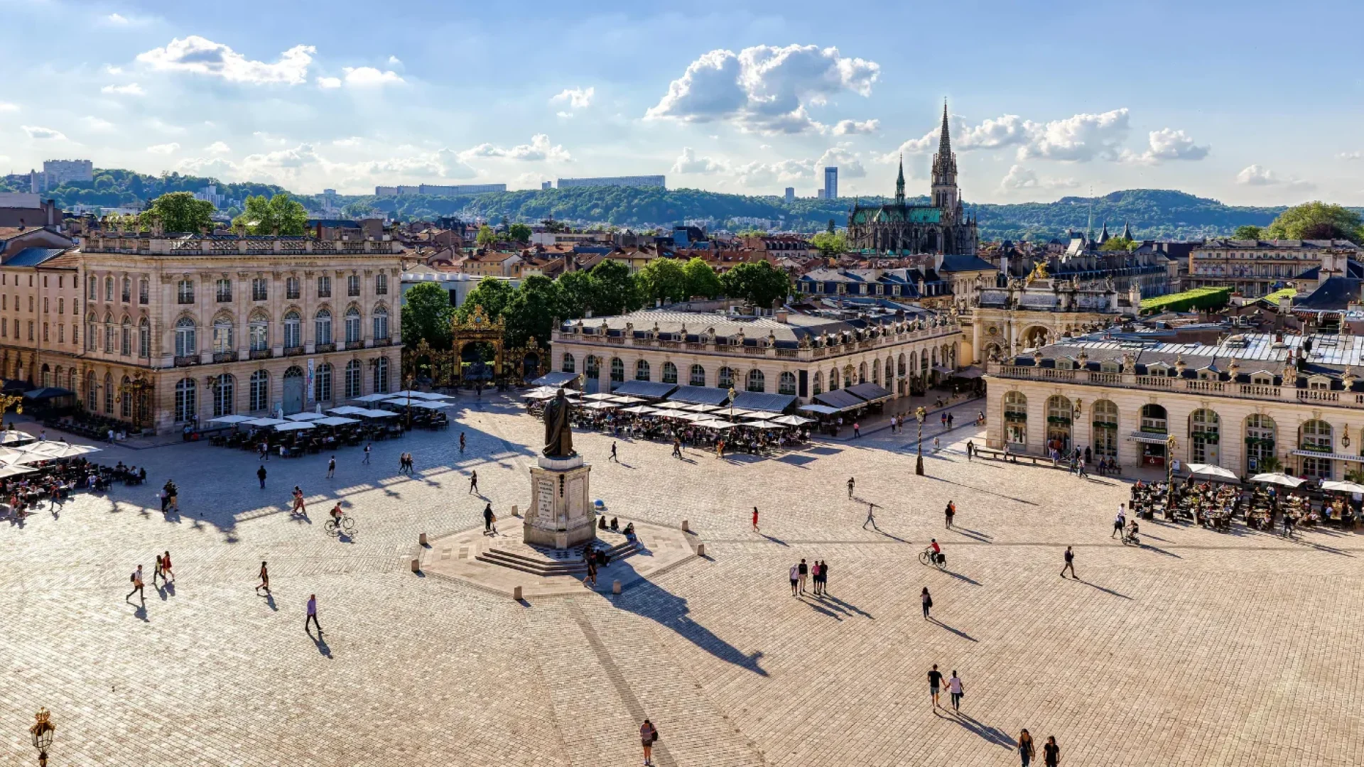 Vue aérienne de la place Stanislas à Nancy
